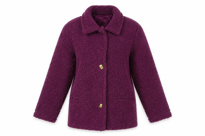 Womens UK Size 10 Damart Purple Pea Coat