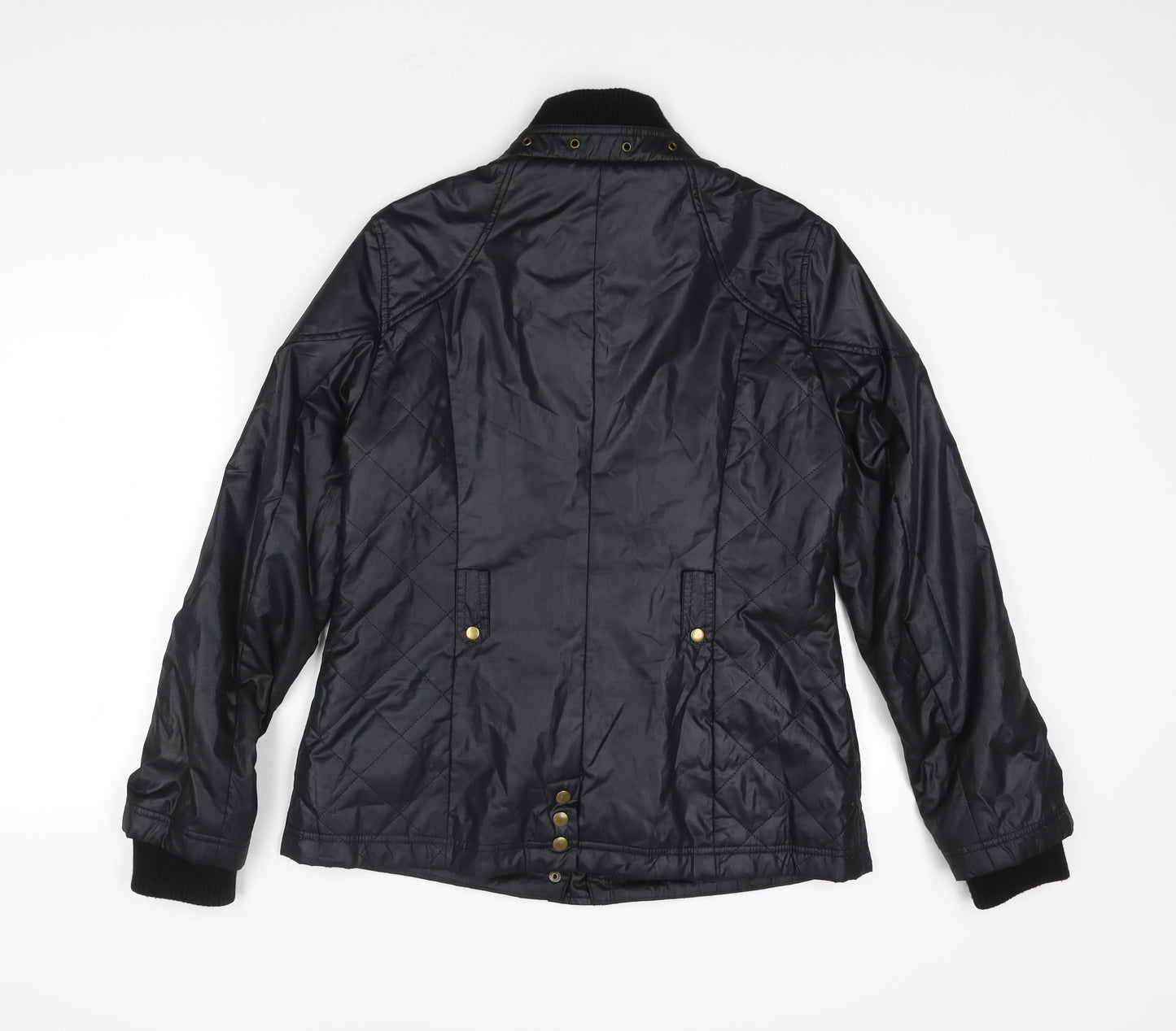 Womens UK Size 12 Marks and Spencer Black Quilted Coat