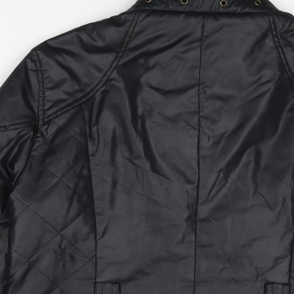 Womens UK Size 12 Marks and Spencer Black Quilted Coat