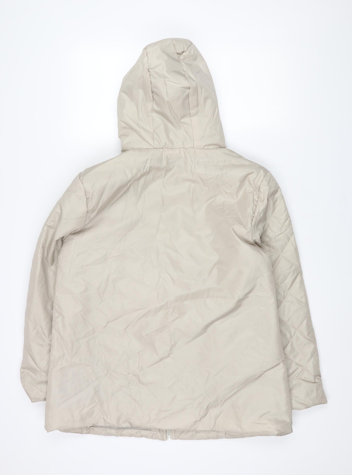 Womens UK Size M Anne De Lancay Beige Parka Coat