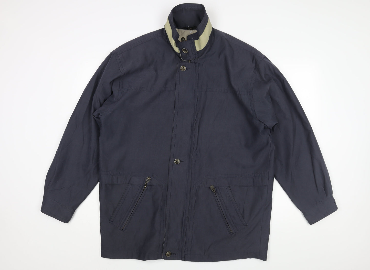 Mens UK Size XL Micro Blue Overcoat