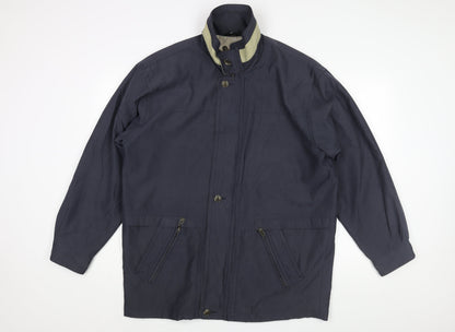Mens UK Size XL Micro Blue Overcoat