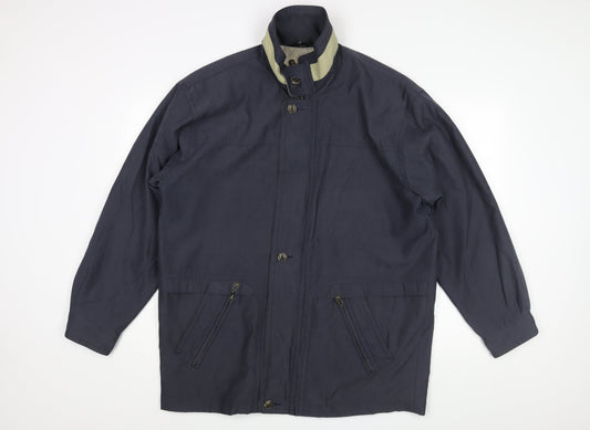 Mens UK Size XL Micro Blue Overcoat