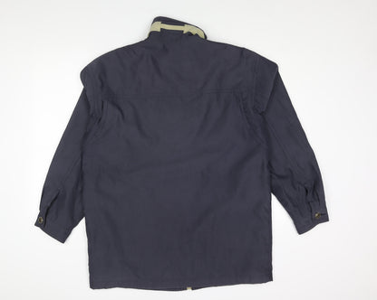Mens UK Size XL Micro Blue Overcoat