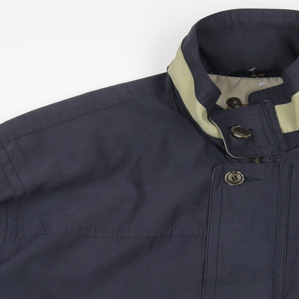 Mens UK Size XL Micro Blue Overcoat