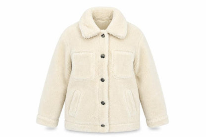 Womens UK Size 12 Topshop Ivory Pea Coat