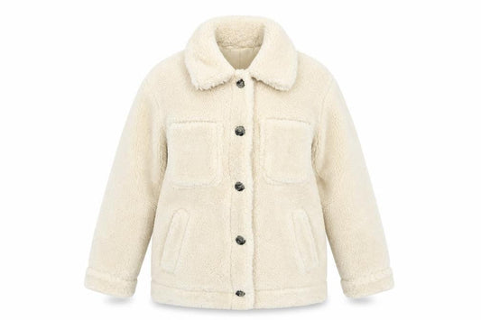 Womens UK Size 12 Topshop Ivory Pea Coat