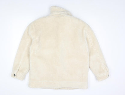 Womens UK Size 12 Topshop Ivory Pea Coat