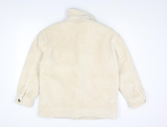 Womens UK Size 12 Topshop Ivory Pea Coat