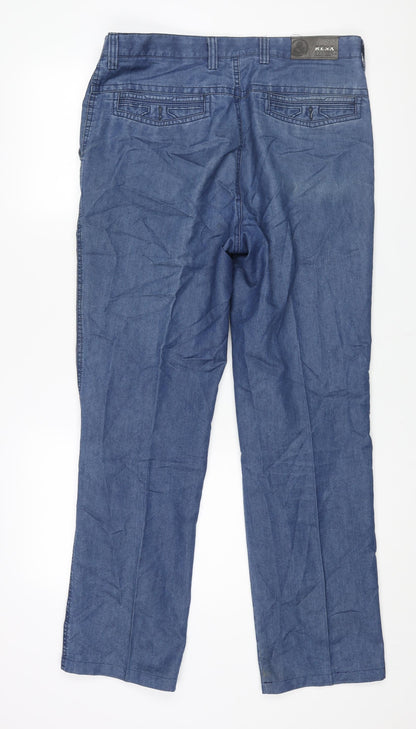 Mens UK Size 34 in RE&X Regular Fit Straight Blue Jeans