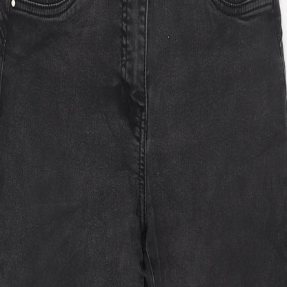 M&Co Womens Grey Cotton Skinny Jeans Size 12 L27 in Regular Zip