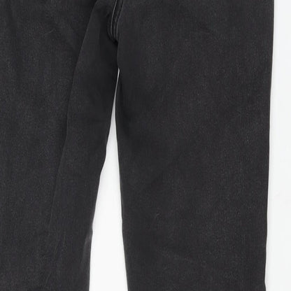 M&Co Womens Grey Cotton Skinny Jeans Size 12 L27 in Regular Zip