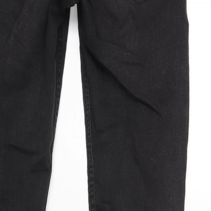 Divided by H&M Womens Black Cotton Skinny Jeans Size 8 L28 in Regular Zip