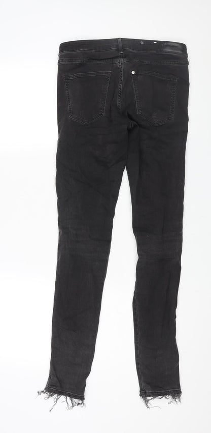 H&M Mens Black Cotton Skinny Jeans Size 29 in L32 in Regular Zip