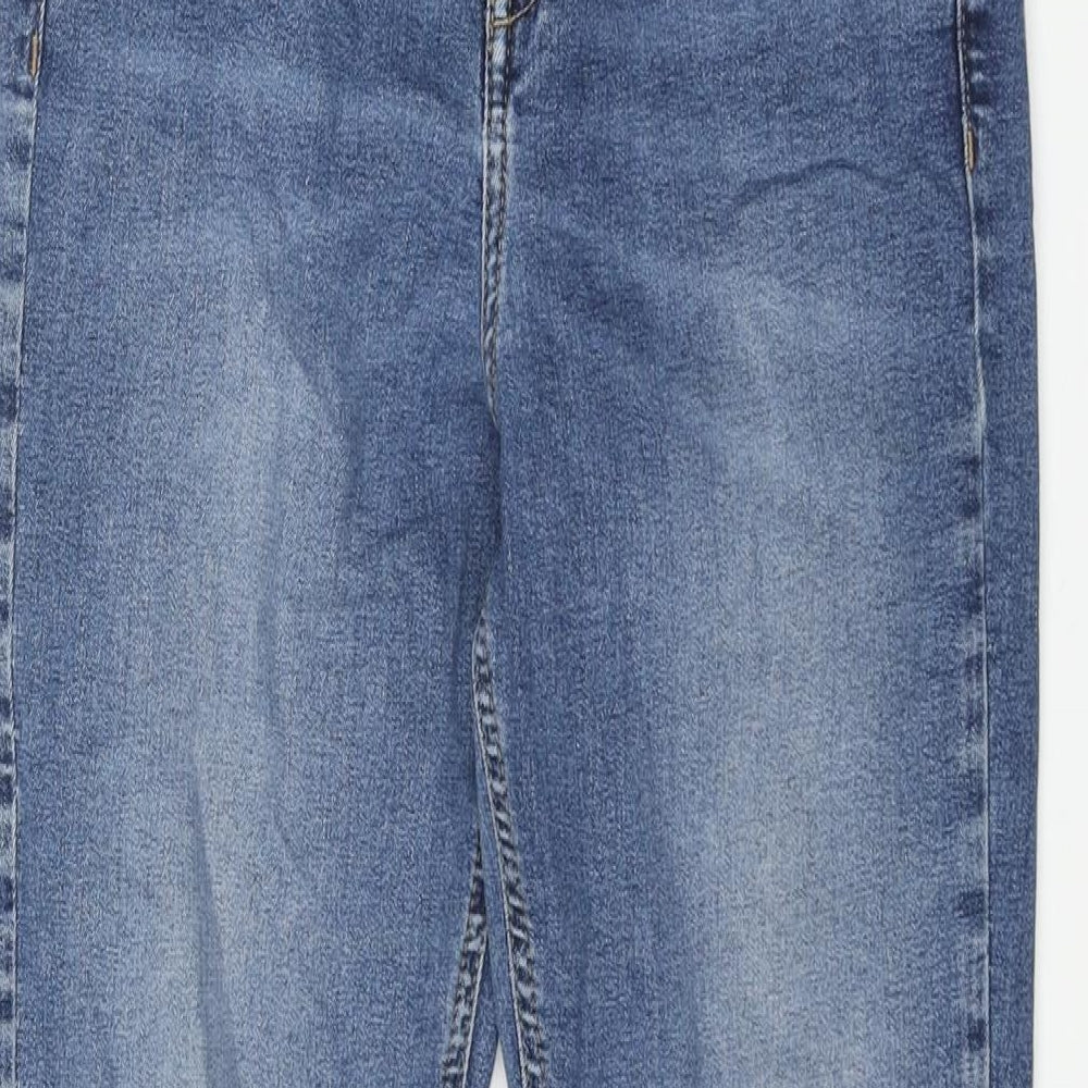 Topshop Womens Blue Cotton Skinny Jeans Size 30 in L32 in Regular Zip