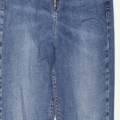 Topshop Womens Blue Cotton Skinny Jeans Size 30 in L32 in Regular Zip
