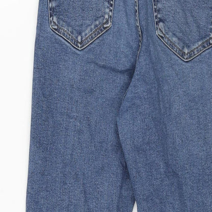 Topshop Womens Blue Cotton Skinny Jeans Size 30 in L32 in Regular Zip