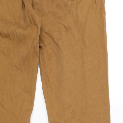 Miss Selfridge Womens Brown Cotton Skinny Jeans Size 12 L28 in Regular Zip