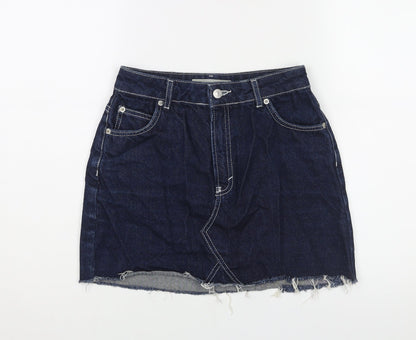 Womens UK Size 8 Topshop A-Line Denim Skirt