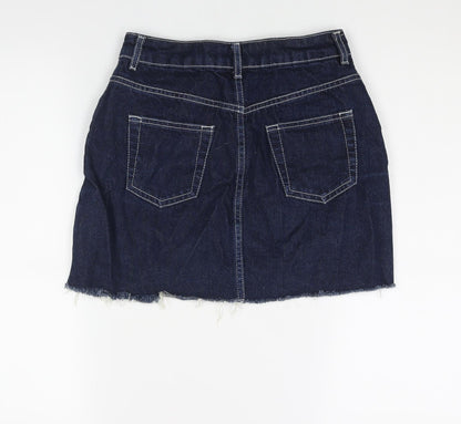 Womens UK Size 8 Topshop A-Line Denim Skirt