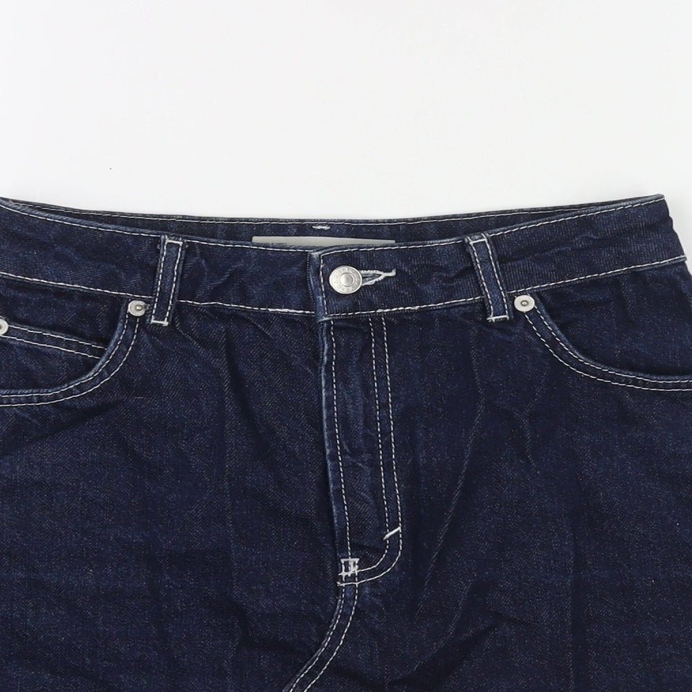 Womens UK Size 8 Topshop A-Line Denim Skirt
