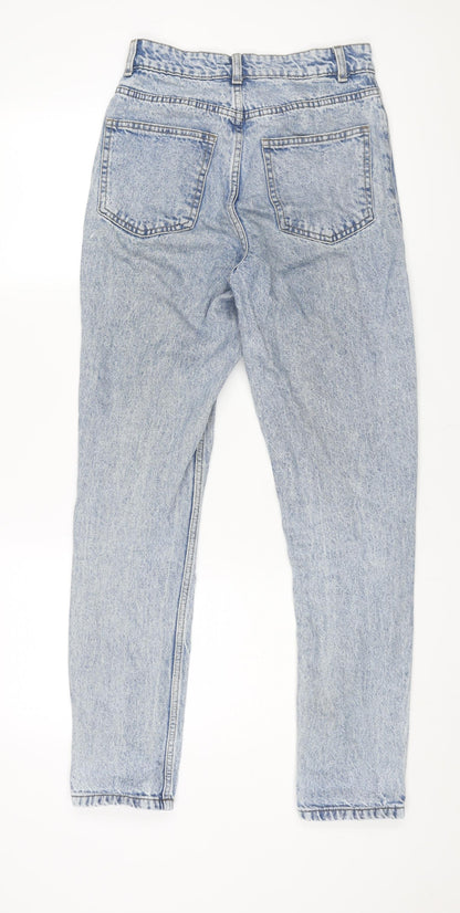 Denim & Co. Womens Blue Cotton Mom Jeans Size 6 L30 in Regular Zip
