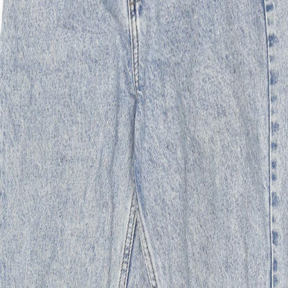 Denim & Co. Womens Blue Cotton Mom Jeans Size 6 L30 in Regular Zip
