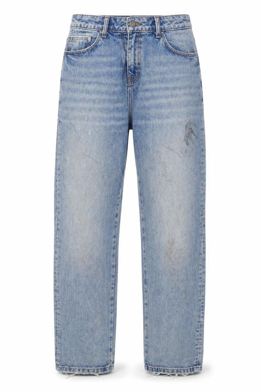 Collusion Mens Blue Cotton Straight Jeans Size 28 in L32 in Regular Zip