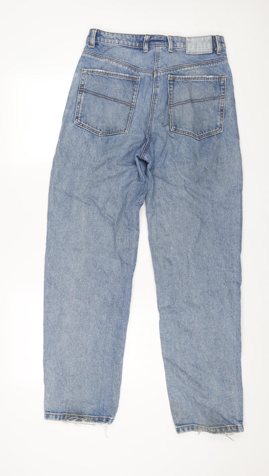 COLLUSION Mens Blue Cotton Straight Jeans Size 28 in L32 in Regular Zip