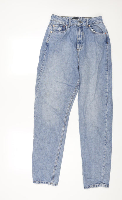 ASOS Womens Blue Cotton Mom Jeans Size 26 in L32 in Regular Zip