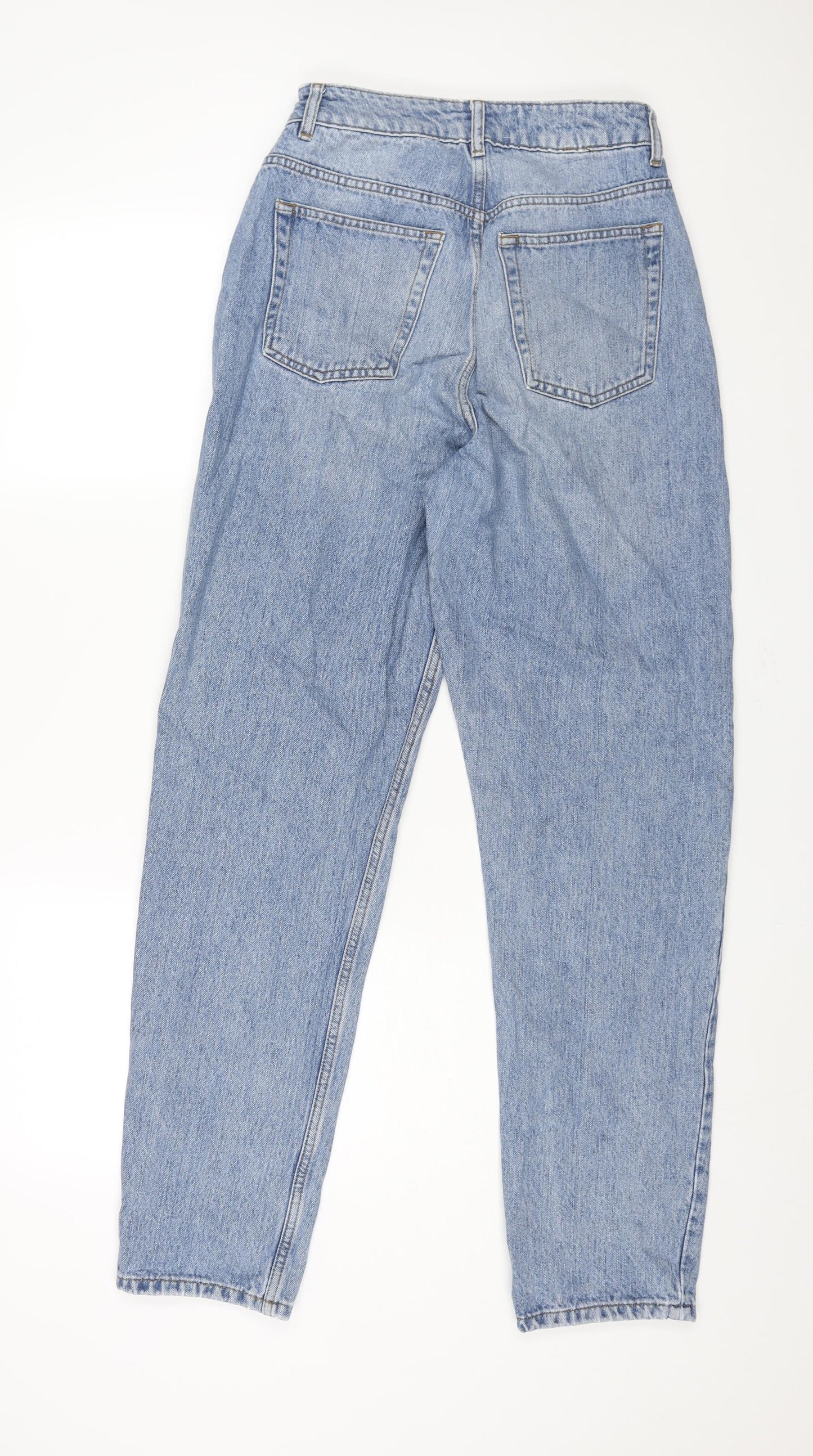 ASOS Womens Blue Cotton Mom Jeans Size 26 in L32 in Regular Zip