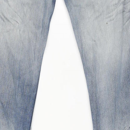 Levi's Mens Blue Cotton Skinny Jeans Size 30 in L34 in Regular Zip - Embroidered Pocket Peace Power