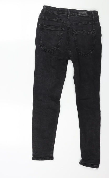 Mens UK Size 30 in Pull&Bear Regular Fit Skinny Black Jeans