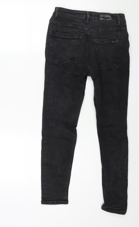 Mens UK Size 30 in Pull&Bear Regular Fit Skinny Black Jeans