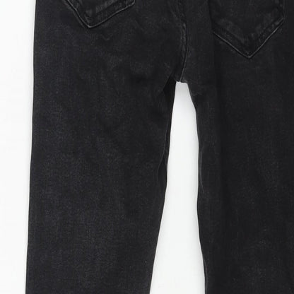 Mens UK Size 30 in Pull&Bear Regular Fit Skinny Black Jeans