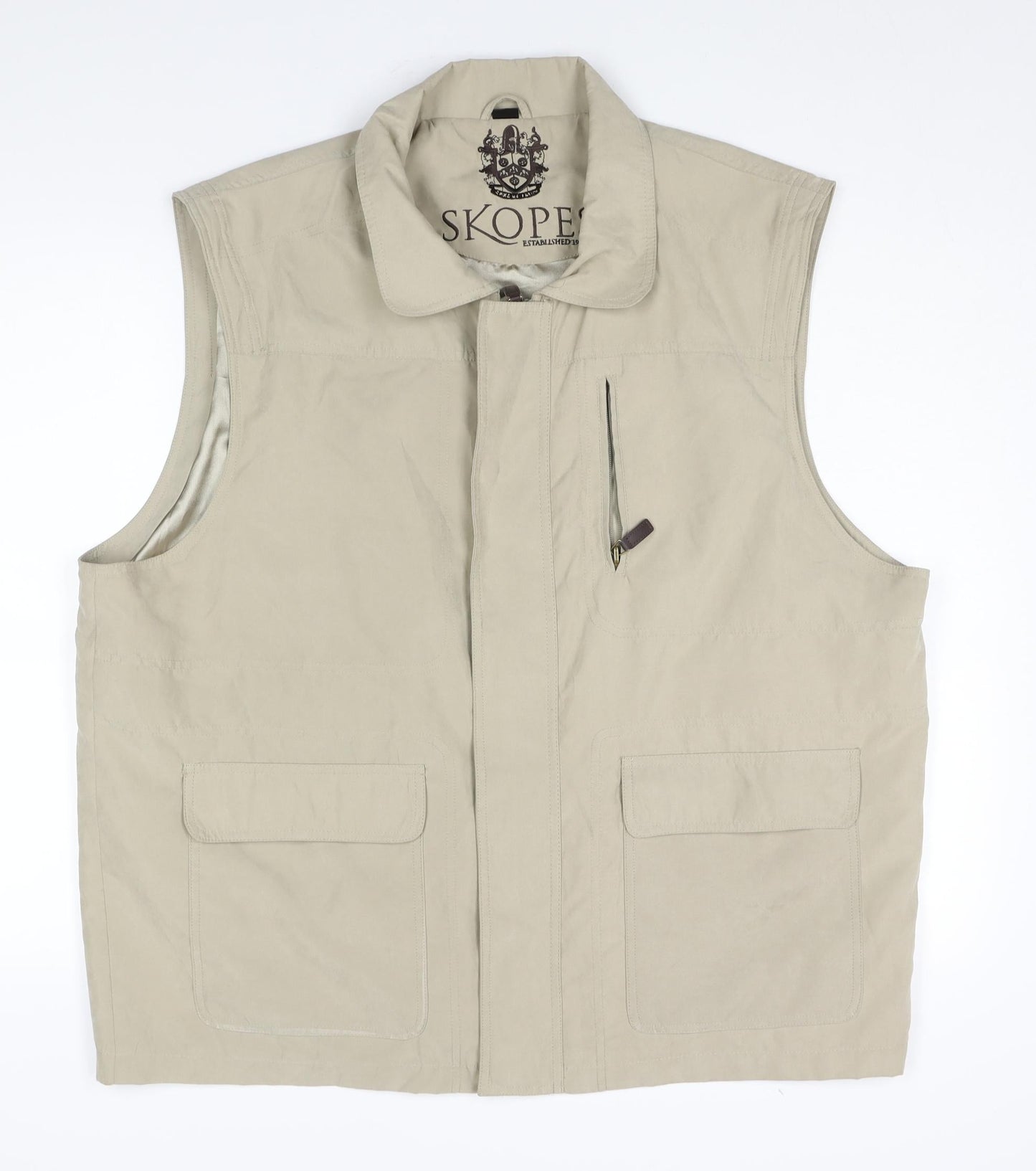 Mens UK Size 2XL Skopes Beige Gilet