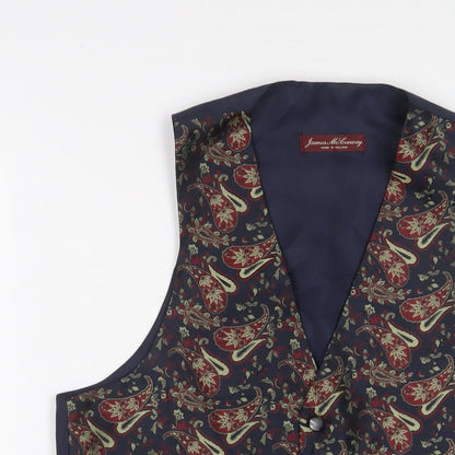James McLanvey Boys Multicoloured Fair Isle Jacket Waistcoat Size 16 Years Button