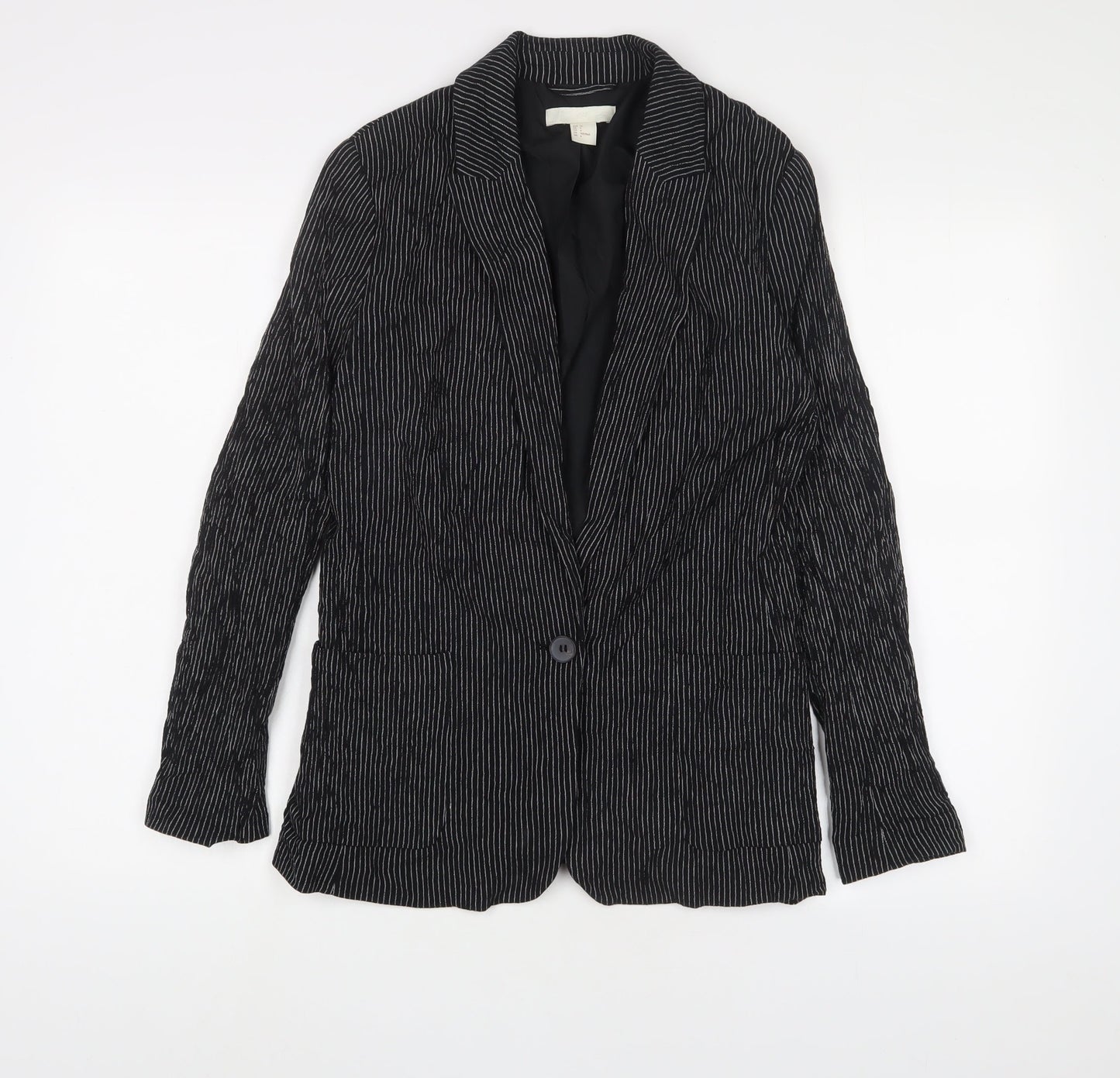 Womens UK Size 8 H&M Black Jacket
