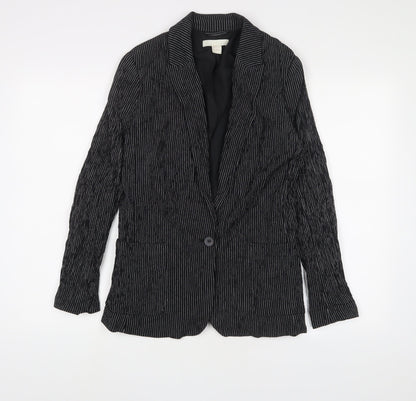 Womens UK Size 8 H&M Black Jacket