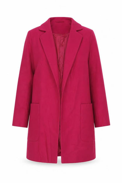 Missguided Womens Pink Overcoat Coat Size 8 - Open