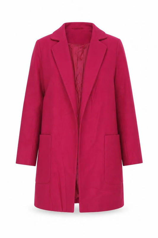 Missguided Womens Pink Overcoat Coat Size 8 - Open