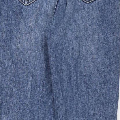 Topshop Womens Blue Cotton Mom Jeans Size 30 in L30 in Regular Zip