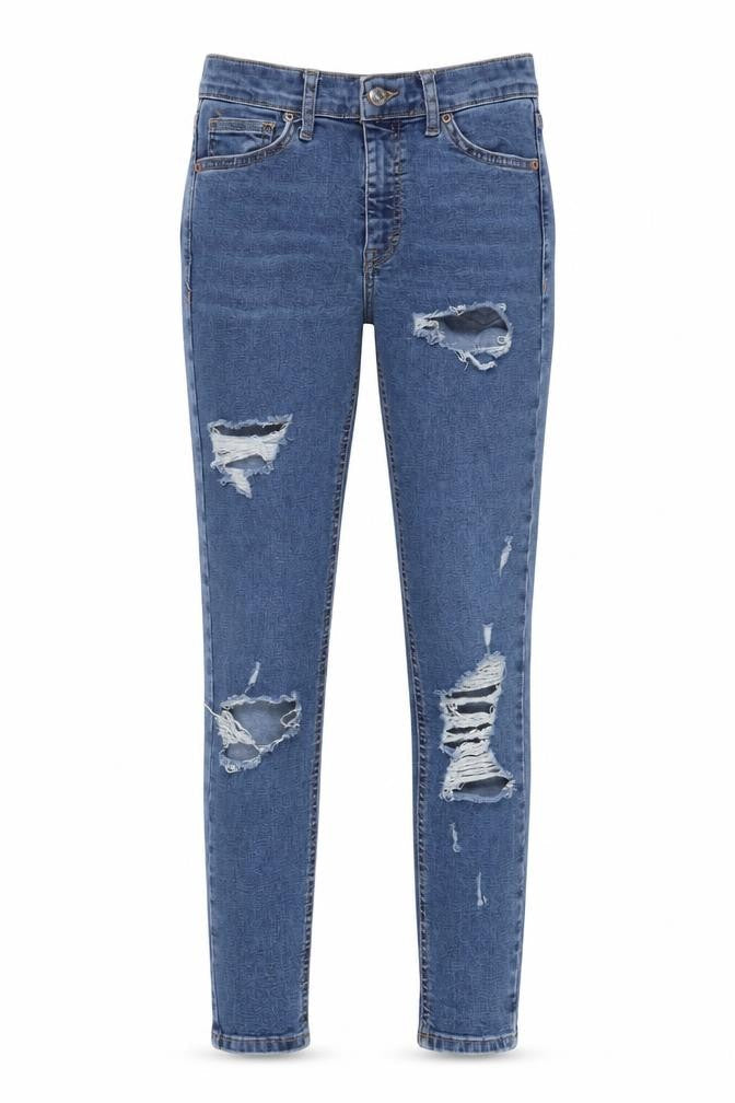 Womens UK Size 26 in Topshop Regular Fit Skinny Blue Jeans