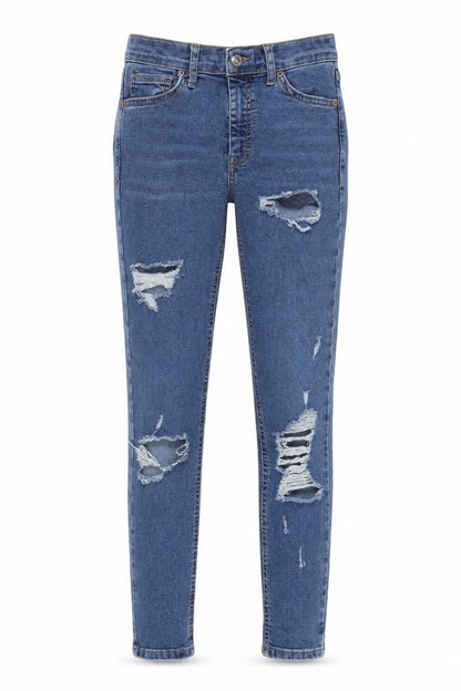 Womens UK Size 26 in Topshop Regular Fit Skinny Blue Jeans