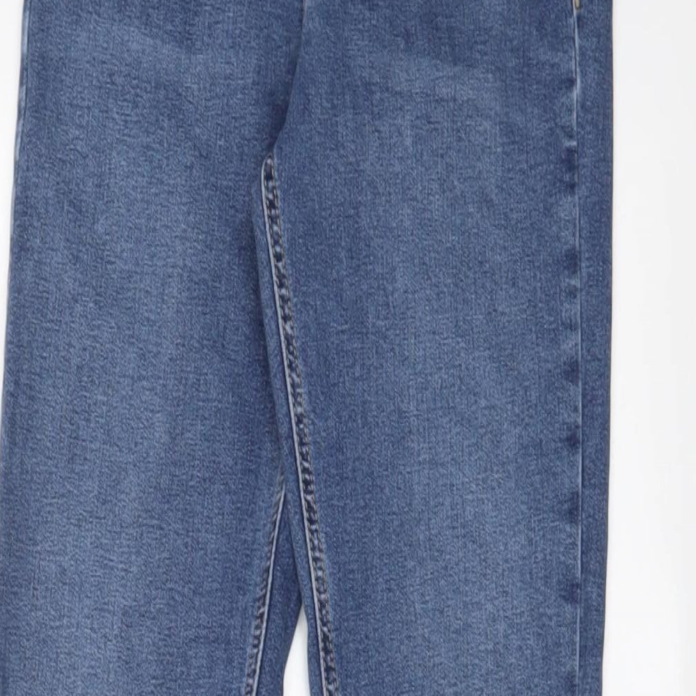Topshop Womens Blue Cotton Skinny Jeans Size 26 in L34 in Regular Zip