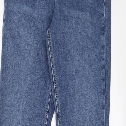 Topshop Womens Blue Cotton Skinny Jeans Size 26 in L34 in Regular Zip