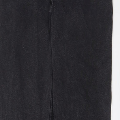 Hollister Womens Grey Cotton Straight Jeans Size 23 in L31 in Regular Zip