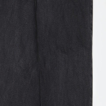 Hollister Womens Grey Cotton Straight Jeans Size 23 in L31 in Regular Zip