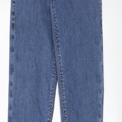 Topshop Womens Blue Cotton Skinny Jeans Size 26 in L34 in Regular Zip