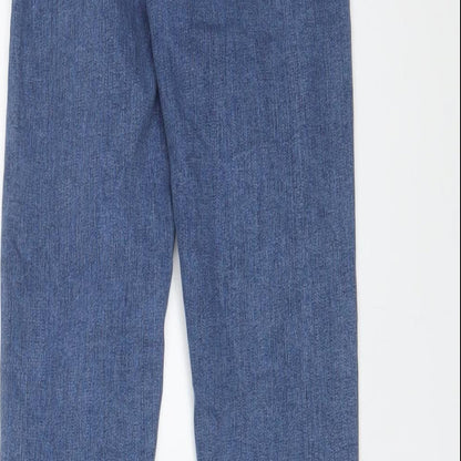 Topshop Womens Blue Cotton Skinny Jeans Size 26 in L34 in Regular Zip